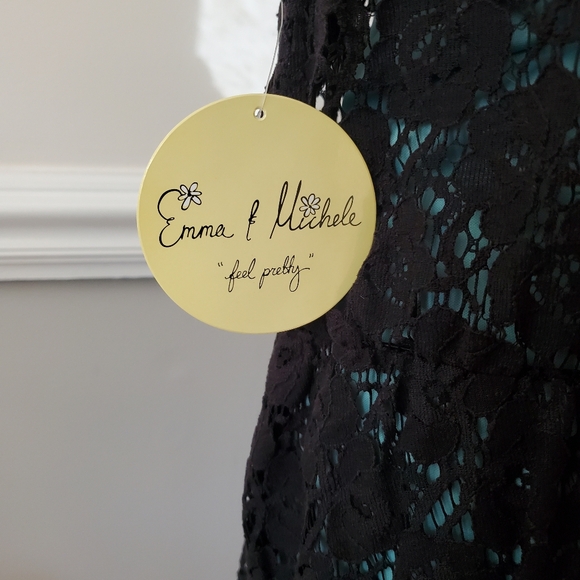 NWT Emma & Michele Lace Overlay Dress Size 16 - Picture 7 of 10